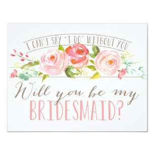 Will On your own Be My Bridesmaid Bridesmaid Invitation graphic regarding Free Printable Bridesmaid Proposal identified as Will Yourself Be My Bridesmaid Bridesmaid Invitation